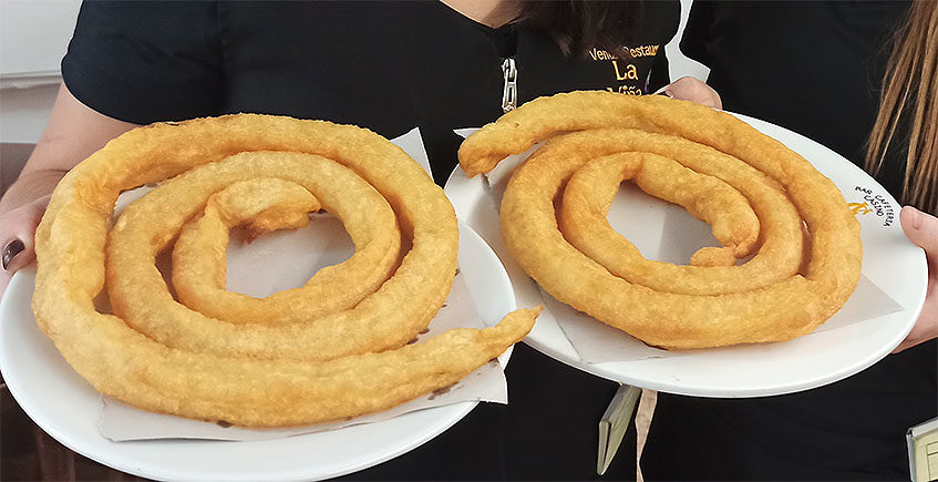 Los churros de rueda del restaurante Venta La Viña