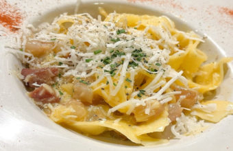 Los fetucini a la carbonara andaluza de Bar Restaurante Flamma