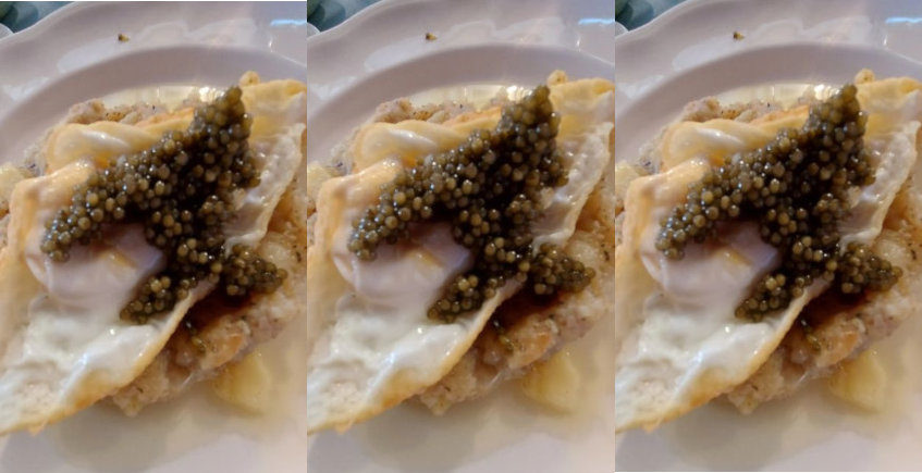 Los huevos con papas y caviar de Casa Curro Montoya