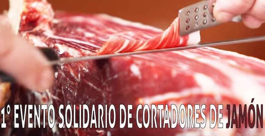 Evento solidario de cortadores de jamón en Estepa