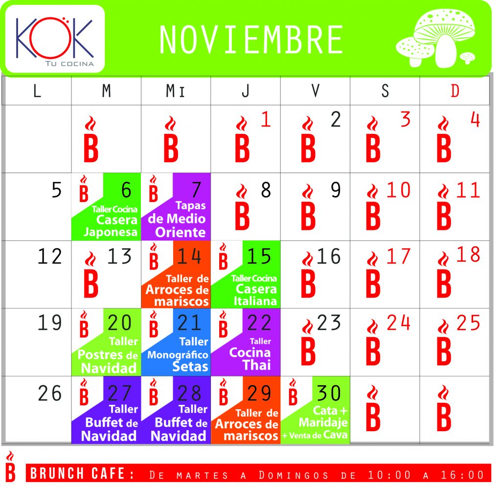 Talleres de Kök Tu cocina para noviembre y diciembre ...