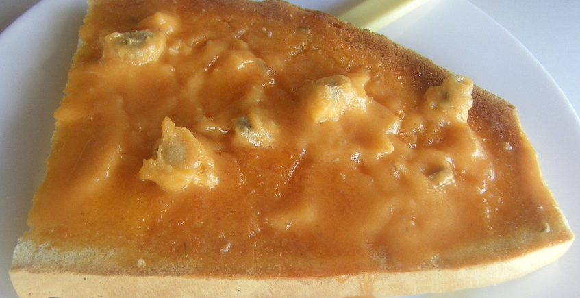 La tostada de manteca colorá con lomo de la Venta La Salina