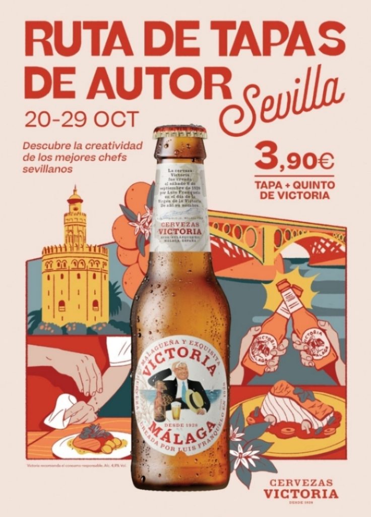 Cartel anunciador completo del evento. Foto cedida por Cervezas Victoria