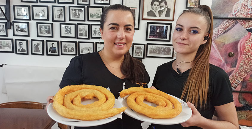 La Viña de La Puebla: Churros crujientes, pan bien tostao...y majaíllo