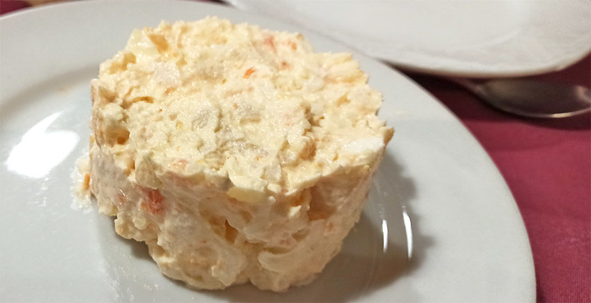 La ensaladilla de gambas de la taberna Rafa León