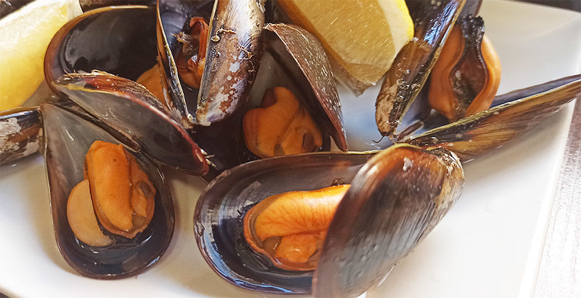 Los mejillones cocidos de la cervecería El Mejillón