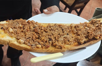 Las tostadas de 35 centímeros de la Venta La Vega Hija de Giraldez